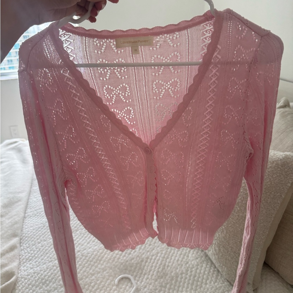 LoveShackFancy Pink Sweater